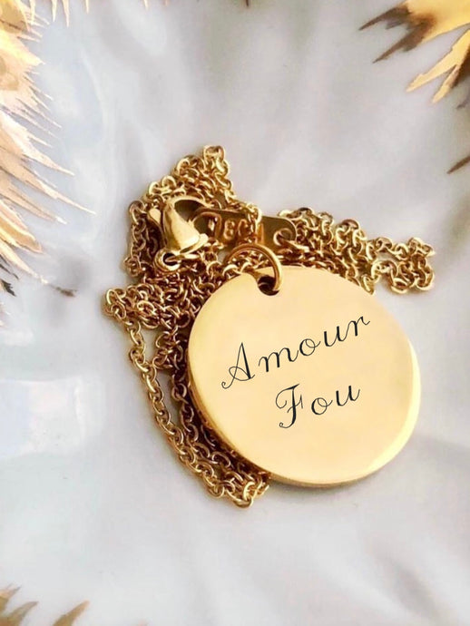 Collier une Médaille « Amour Fou » - Archive