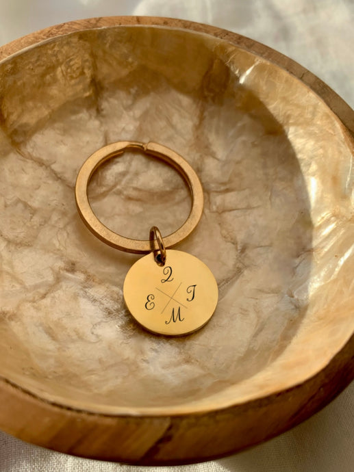 Porte-clés rond points cardinaux