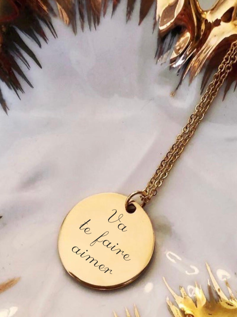 Collier une Médaille « Va te faire aimer » - Archive