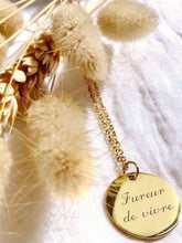 Charger l&#39;image dans la galerie, Collier une Médaille &quot;Fureur de vivre&quot;