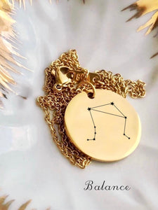 Collier une Médaille constellation signe du zodiaque/ astrologique