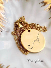 Charger l&#39;image dans la galerie, Collier une Médaille constellation signe du zodiaque/ astrologique