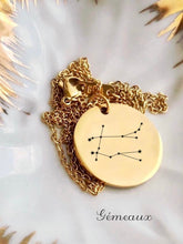 Charger l&#39;image dans la galerie, Collier une Médaille constellation signe du zodiaque/ astrologique