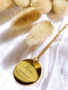 Collier une Médaille "Mon amour"